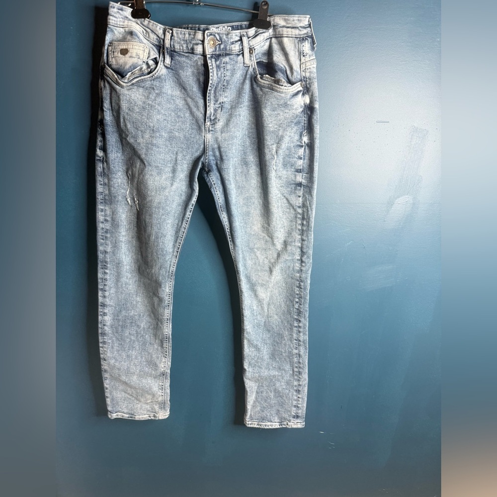 Buffalo David Bitton Blue Skinny Jeans Distressed Denim